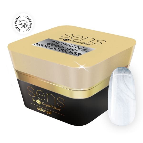SENS METALLIC decor gel - Mirror silver 5ml THF