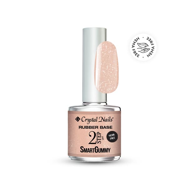 CN SmartGummy Rubber base gel - Nr8 Shimmer Peach 8ml THF
