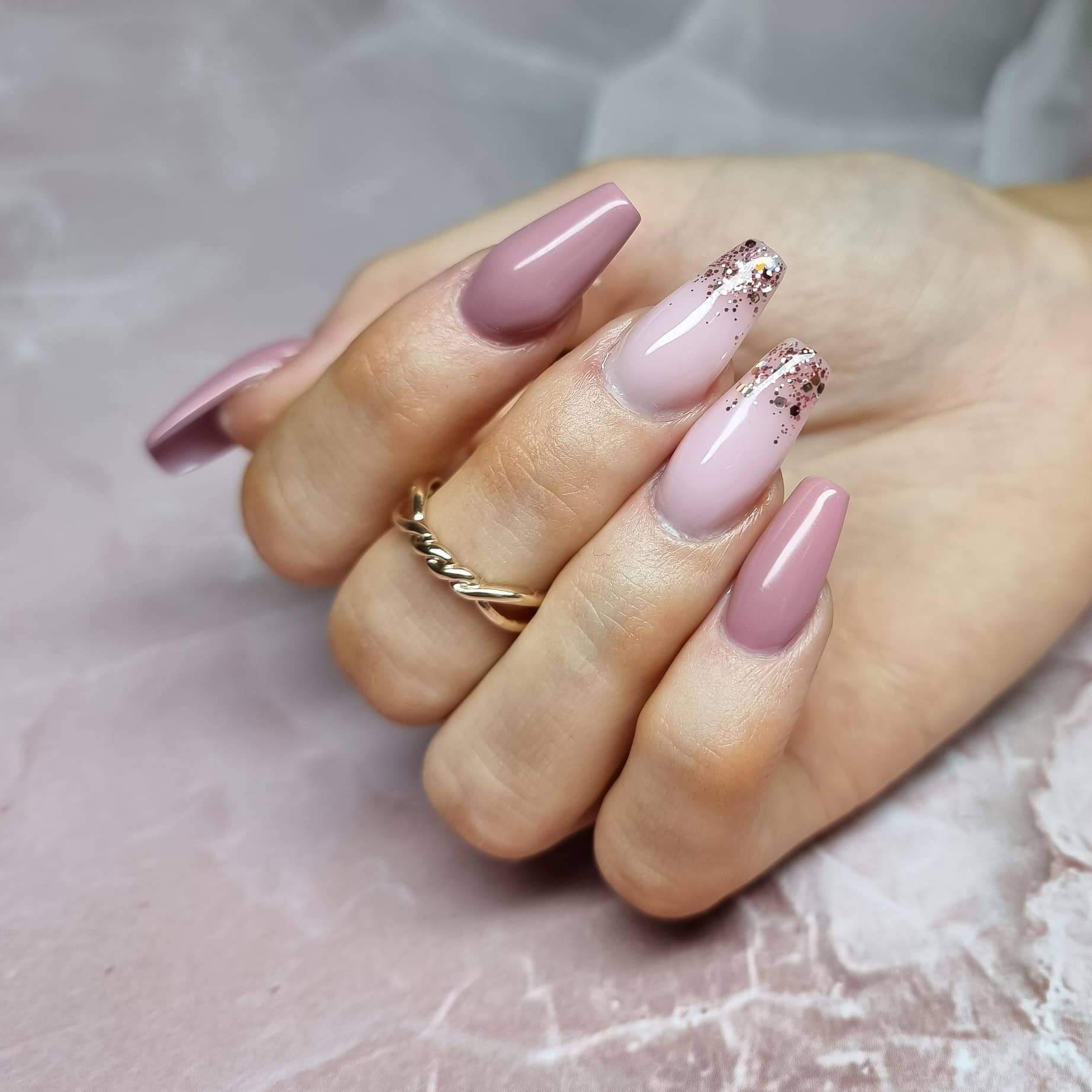 CN 3S CrystaLac 8ml #148 - Glitter rosegold THF - Image 2