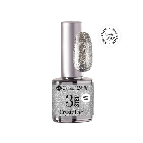 CN 3S CrystaLac 8ml #FP02 Full Platinum - Shimmering Silver THF
