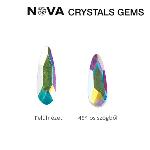 CN NOVA Crystals (10pcs) - Drop 2x6 mm Crystal AB