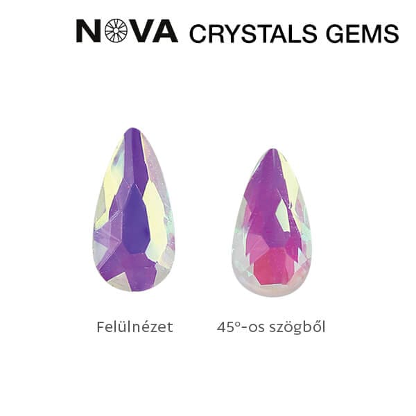 CN NOVA Crystals (10pcs) - Drop 5x3 mm Aurora