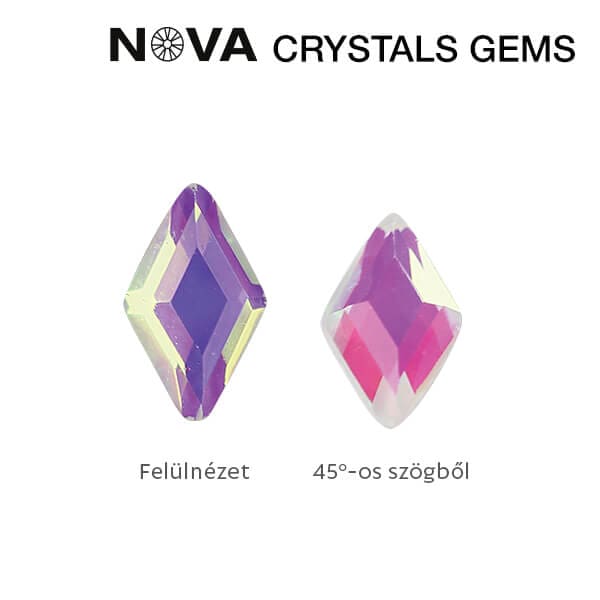 CN NOVA Crystals (10pcs) - Rhomb 3x5 mm Aurora