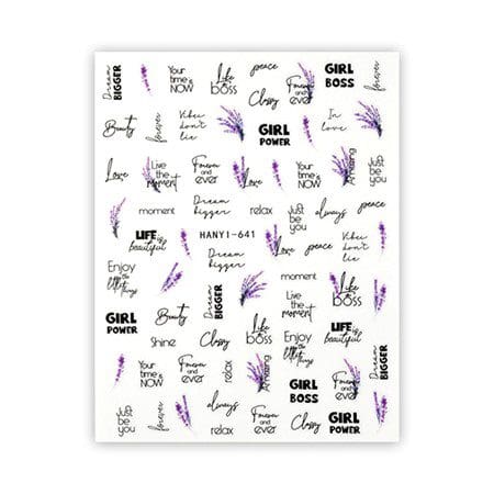 CN nail stickers (HANYI-641) - lavender
