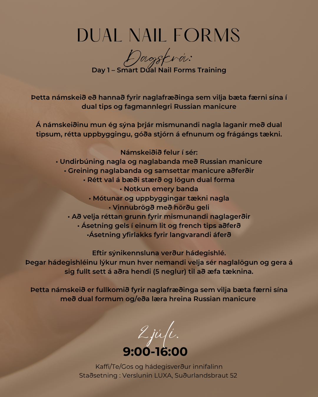 DUAL FORMS Masterclass with practice (Kennt á ensku/English speaking) 2.July - Image 2