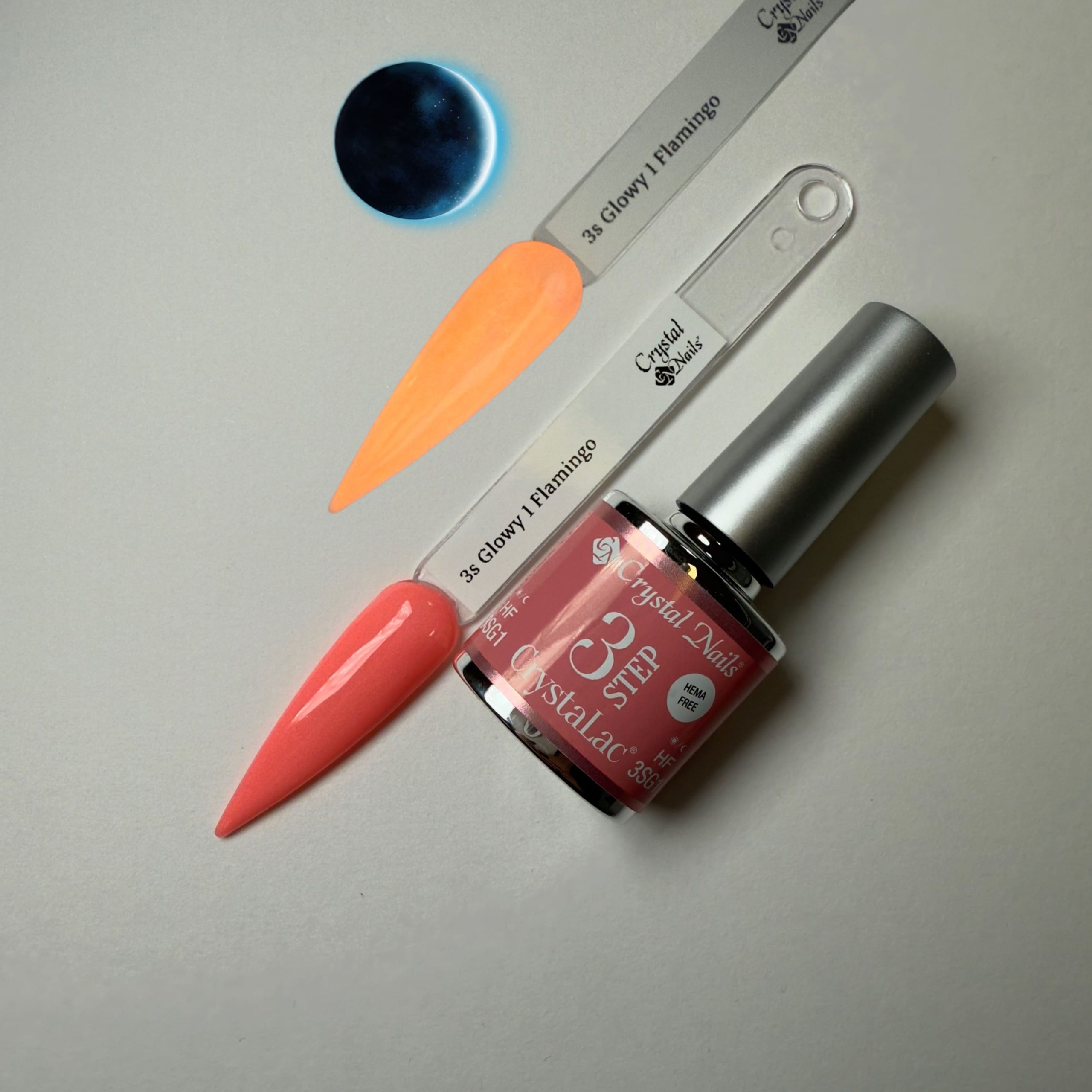 CN 3 STEP CrystaLac - HF3SG1 (4ml) - Glowy Flamingo THF - Image 2