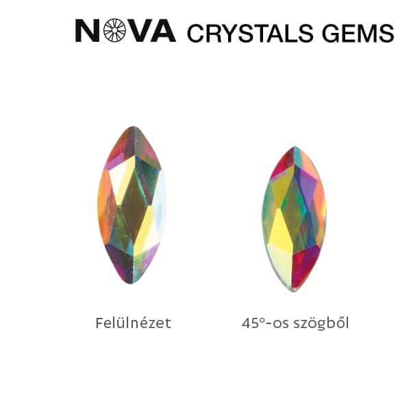 CN NOVA Crystals (10pcs) - Wheat 3,4x8 mm Crystal AB