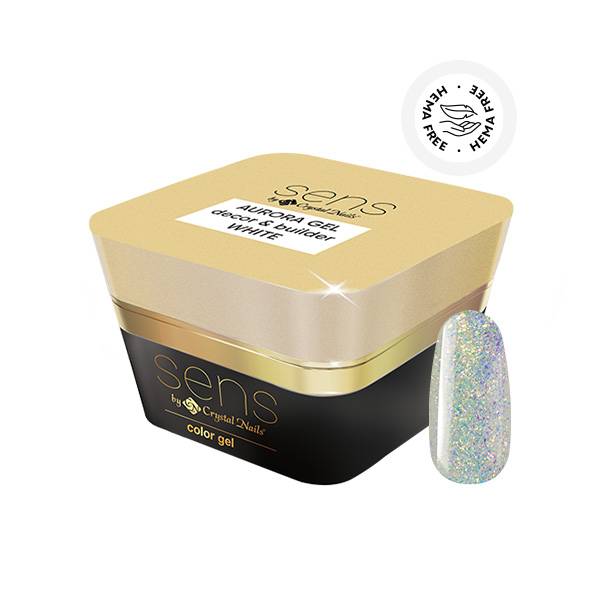 Sens Aurora decor & builder gel 5ml #01 - white THF