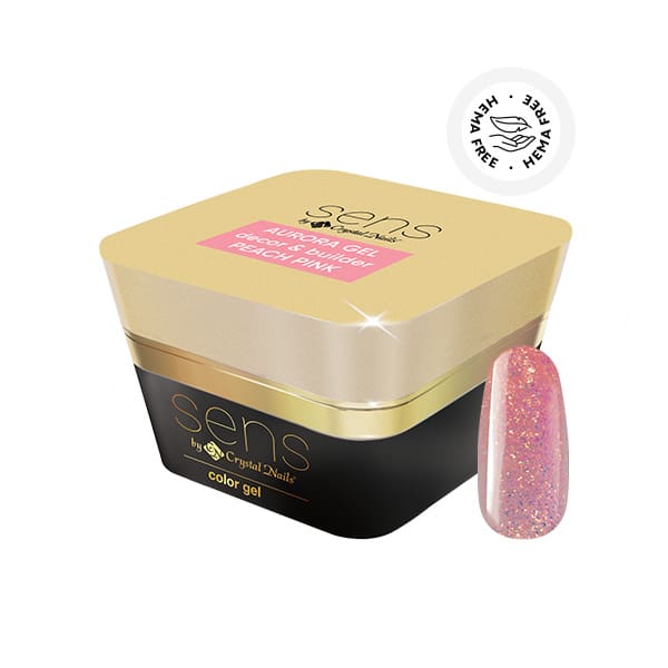 SENS AURORA decor & builder gel - Peach Pink 5ml THF