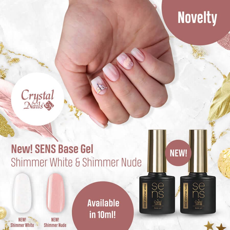 CN SENS BASE gel - Shimmer White 10ml THF - Image 2