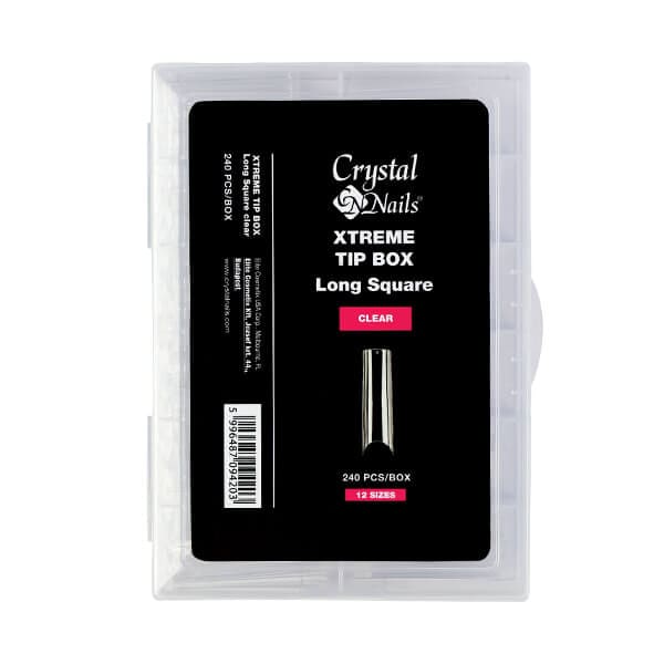 CN Xtreme Tip Box - Long Square clear 240pcs